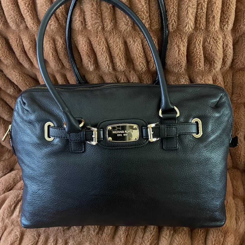 Michael Kors Hamilton Weekender, Black Leather